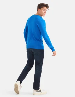 Shoeby Straight Fit Jeans Blauw/Zwart L36<Heren Jeans