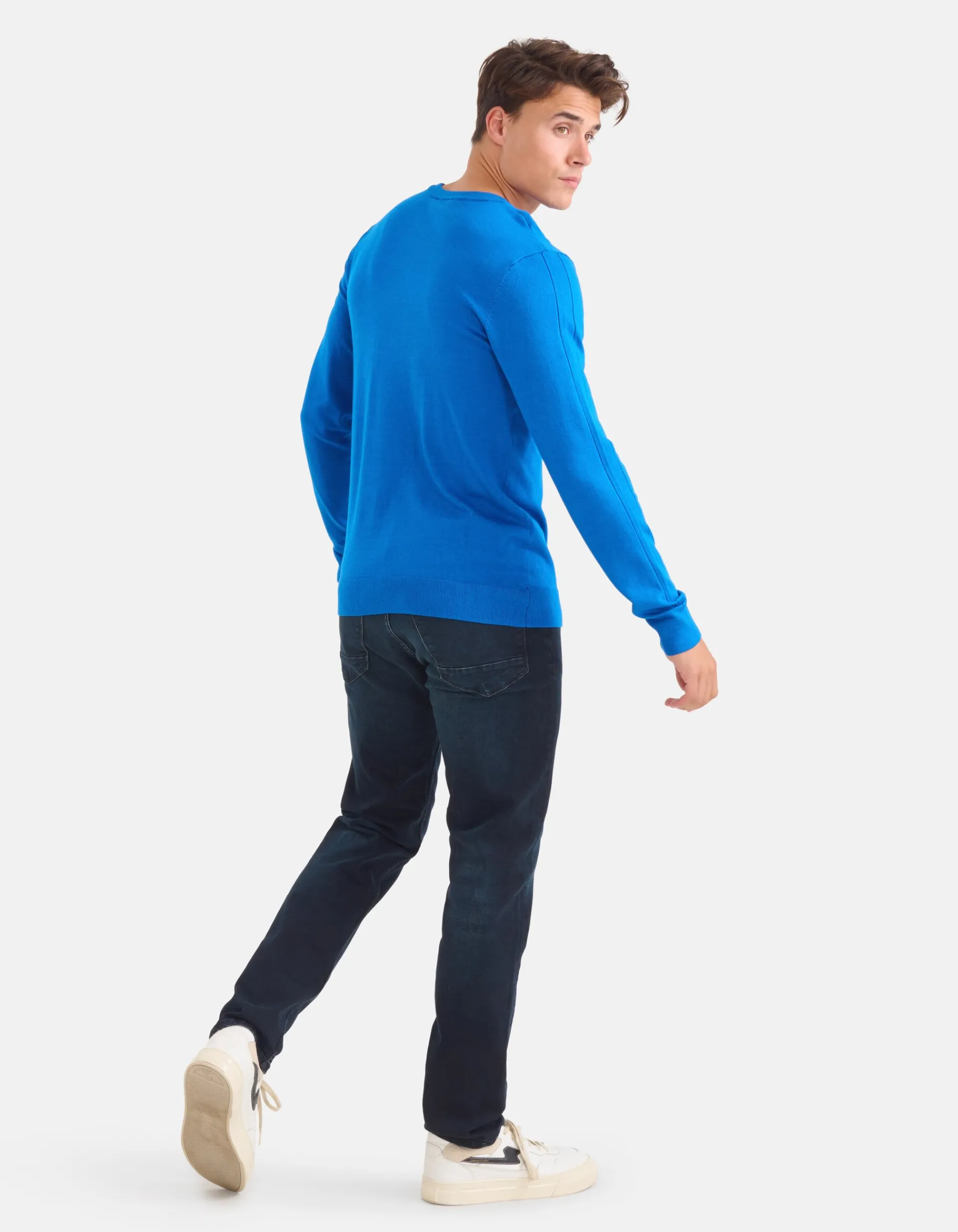 Shoeby Straight Fit Jeans Blauw/Zwart L36<Heren Jeans