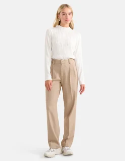 Shoeby Straight Fit Pantalon Beige<DAMES Broeken