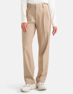 Shoeby Straight Fit Pantalon Beige<DAMES Broeken
