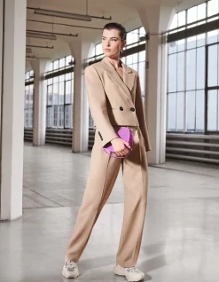 Shoeby Straight Fit Pantalon Beige<DAMES Broeken