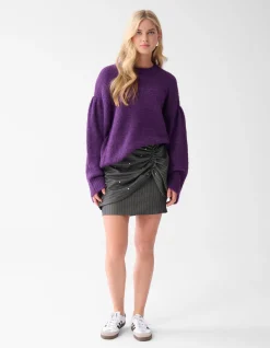 Shoeby Straight Sleeve Trui Donkerpaars<DAMES Truien En Sweaters