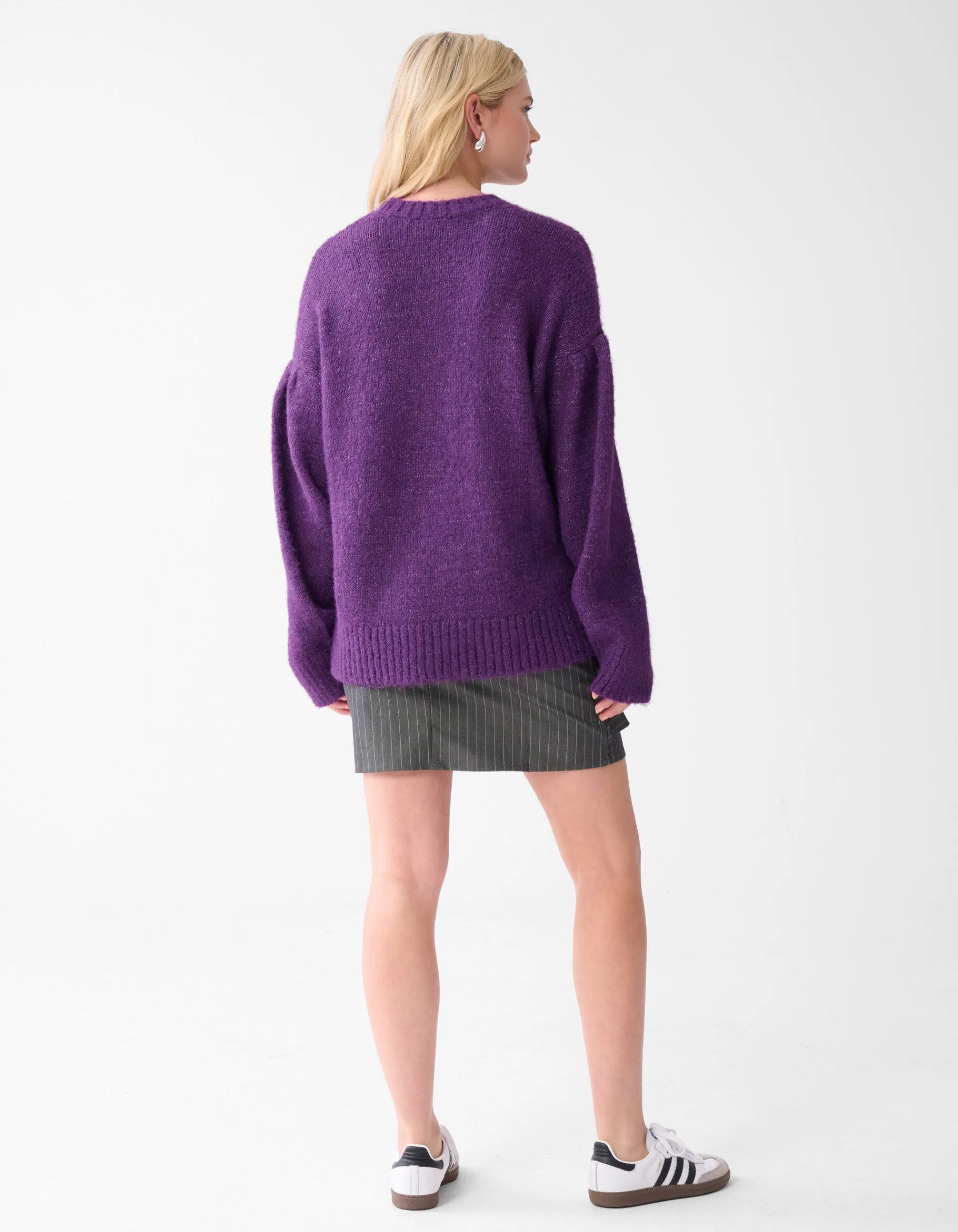 Shoeby Straight Sleeve Trui Donkerpaars<DAMES Truien En Sweaters