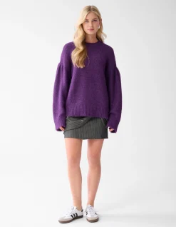 Shoeby Straight Sleeve Trui Donkerpaars<DAMES Truien En Sweaters