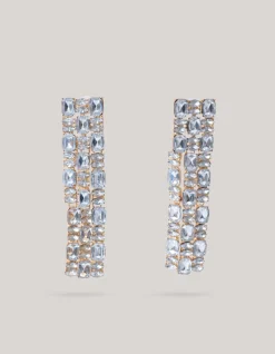 Shoeby Straight Strass Oorbellen Goud<DAMES Sieraden