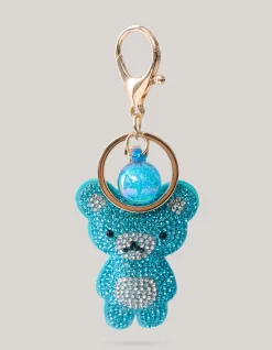 Shoeby Strass Beer Sleutelhanger Blauw< Sleutelhangers