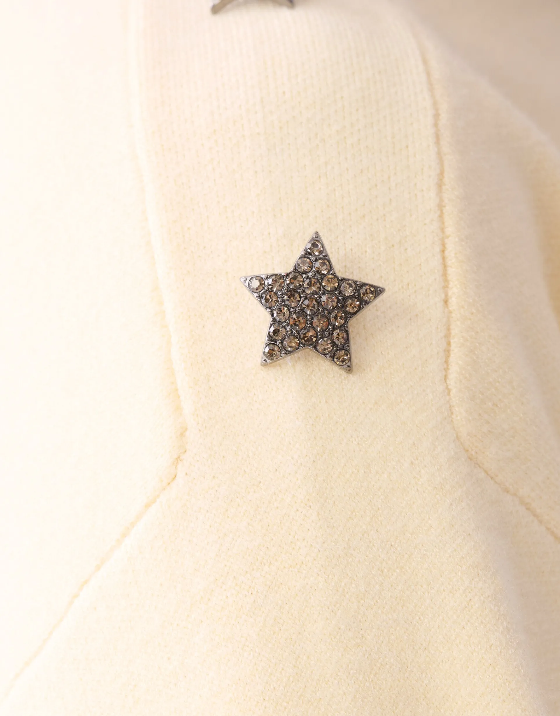 Shoeby Strass Button Trui Gebroken Wit<DAMES Truien En Sweaters