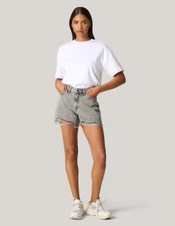 Shoeby Strass Denim Short Lichtgrijs<DAMES Shorts