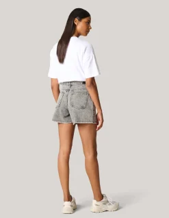 Shoeby Strass Denim Short Lichtgrijs<DAMES Shorts