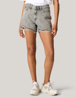 Shoeby Strass Denim Short Lichtgrijs<DAMES Shorts