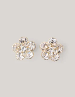Shoeby Strass Flower Knopen Clips Goud<DAMES Overige Accessoires