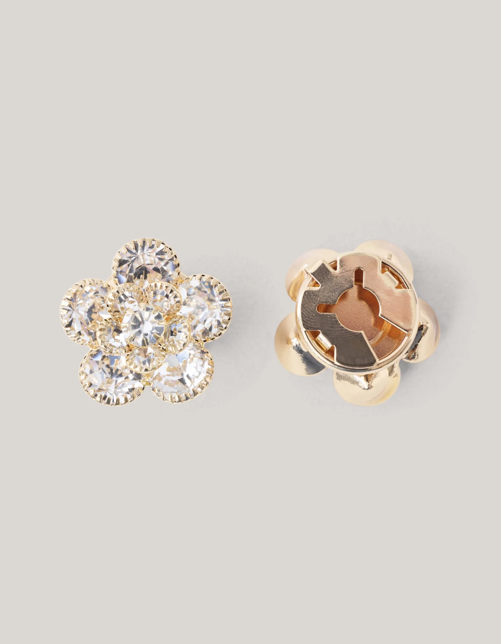 Shoeby Strass Flower Knopen Clips Goud<DAMES Overige Accessoires