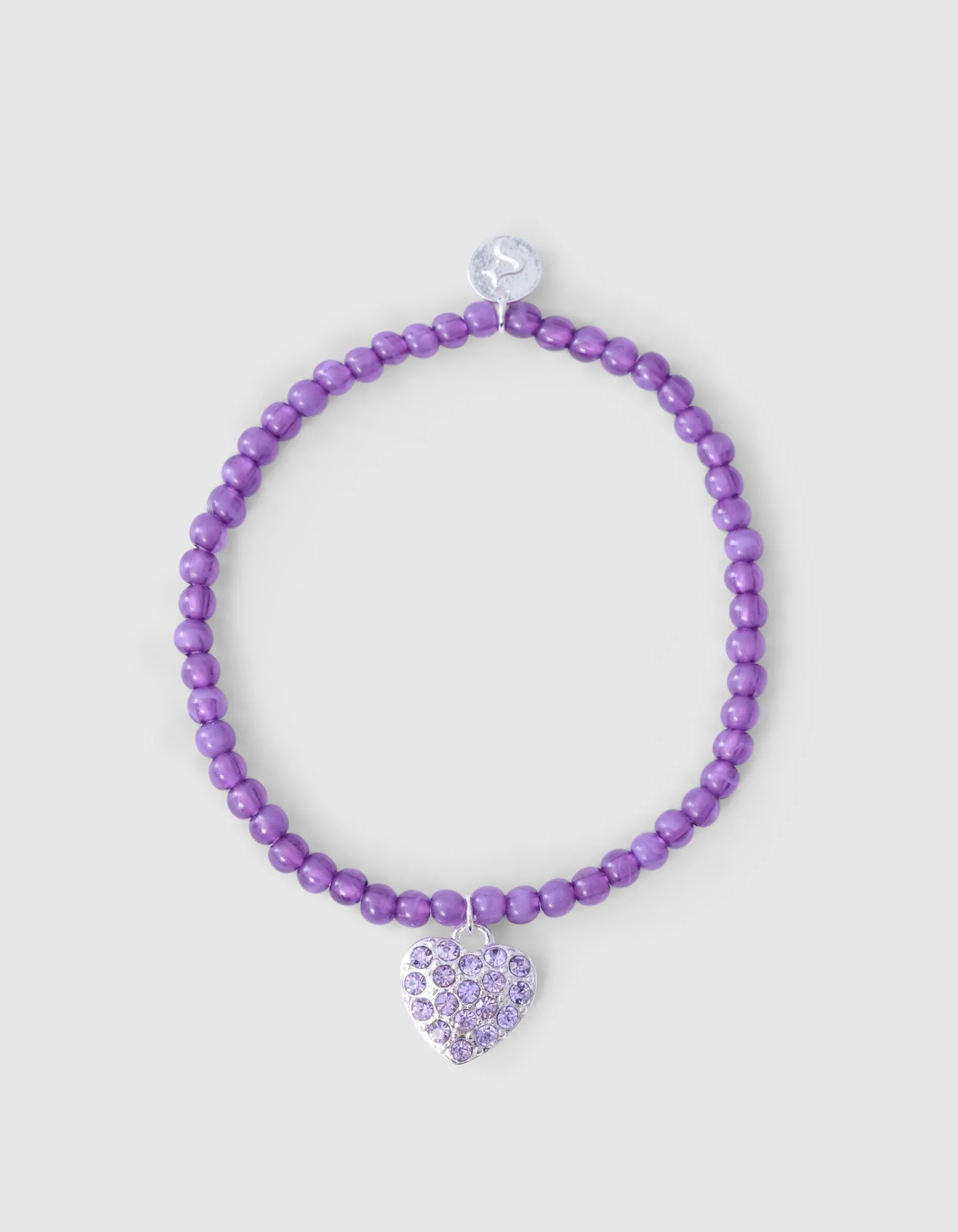 Shoeby Strass Heart Armband Paars< Sieraden