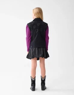 Shoeby Strass Heart Gilet Zwart< Gilets