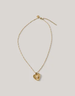 Shoeby Strass Heart Ketting Goud<DAMES Sieraden
