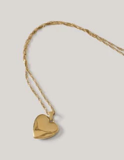 Shoeby Strass Heart Ketting Goud<DAMES Sieraden