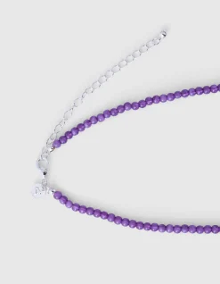 Shoeby Strass Heart Ketting Paars< Sieraden