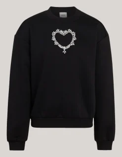 Shoeby Strass Heart Sweater Zwart< Sweaters En Hoodies