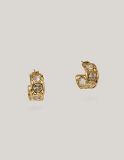 Shoeby Strass Hoop Oorbellen Goud<DAMES Sieraden