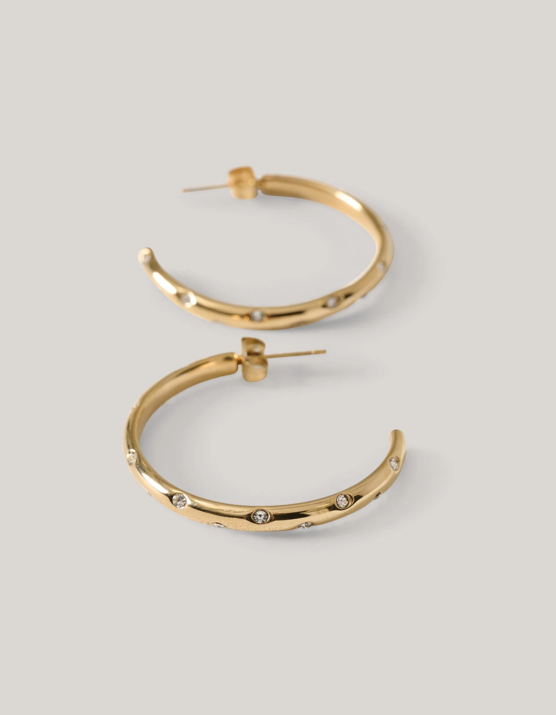 Shoeby Strass Hoop Oorbellen Goud<DAMES Sieraden
