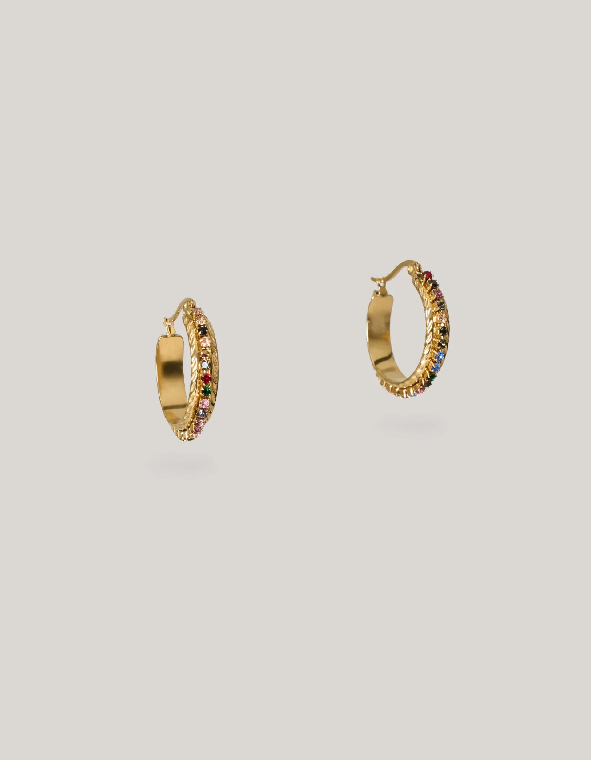 Shoeby Strass Hoops Oorbellen Goud<DAMES Sieraden
