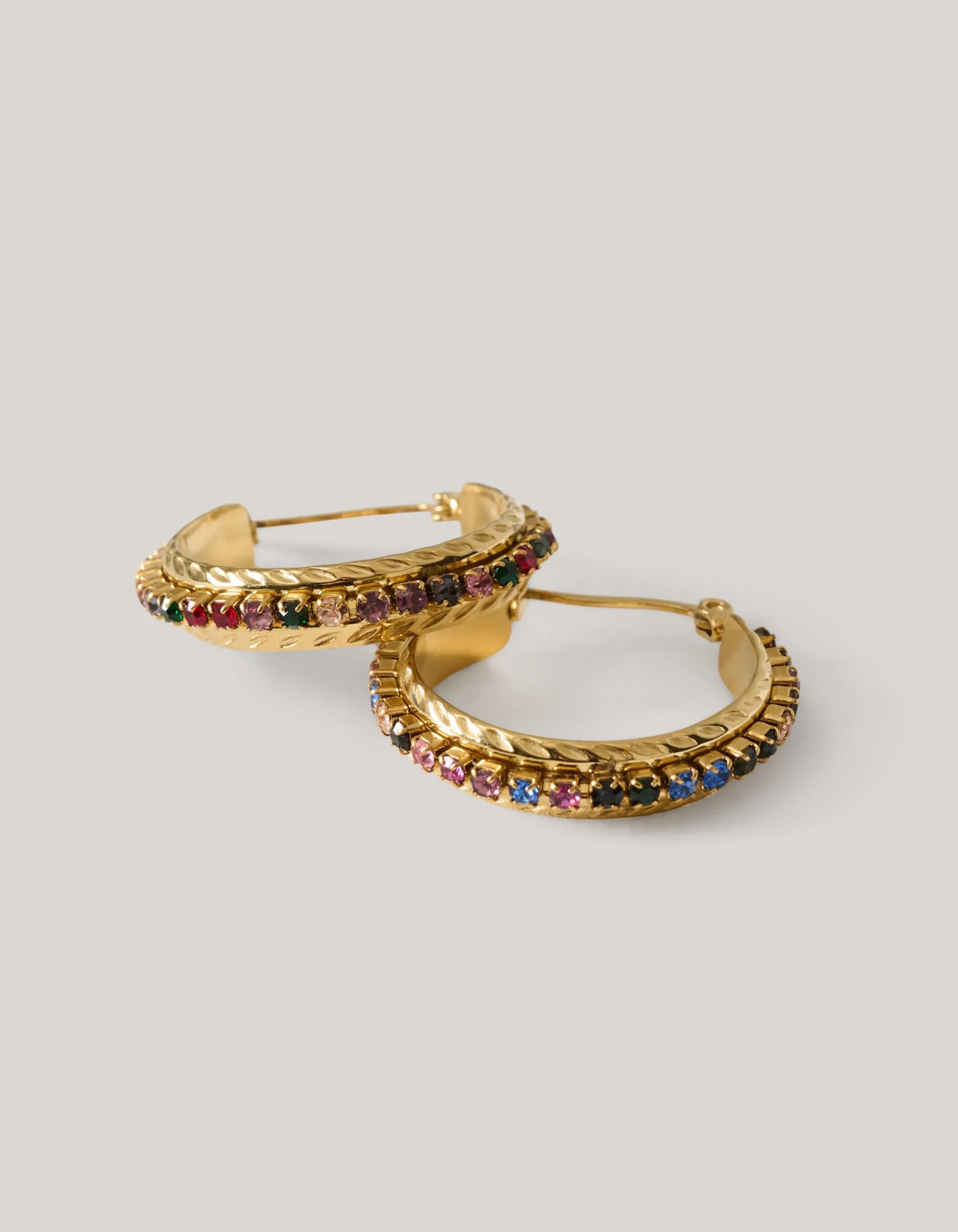 Shoeby Strass Hoops Oorbellen Goud<DAMES Sieraden