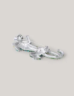 Shoeby Strass Jaguar Broche Groen<DAMES Broches