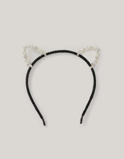 Shoeby Strass Katten Haarband Zwart< Haaraccessoires