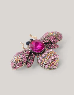 Shoeby Strass Kever Broche Roze<DAMES Broches