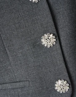 Shoeby Strass Knopen Gilet Grijs<DAMES Gilets