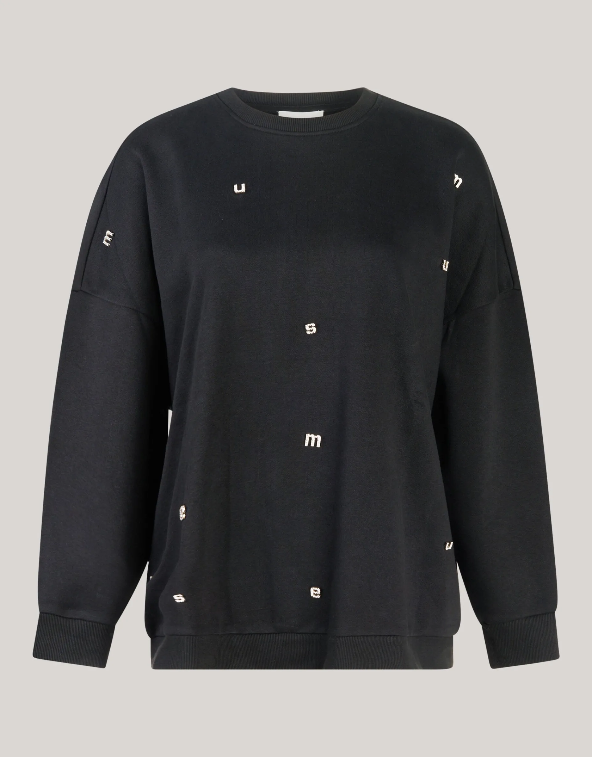 Shoeby Strass Letter Sweater Zwart<DAMES Truien En Sweaters