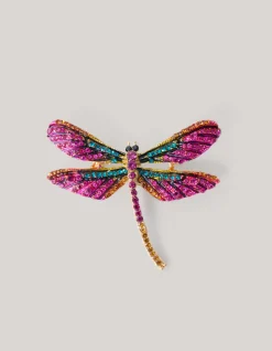 Shoeby Strass Libelle Broche Roze<DAMES Broches