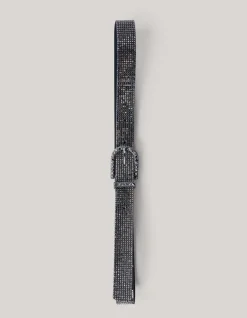Shoeby Strass Riem Donkergrijs< Riemen
