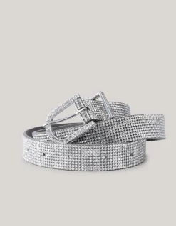 Shoeby Strass Riem Zilver< Riemen