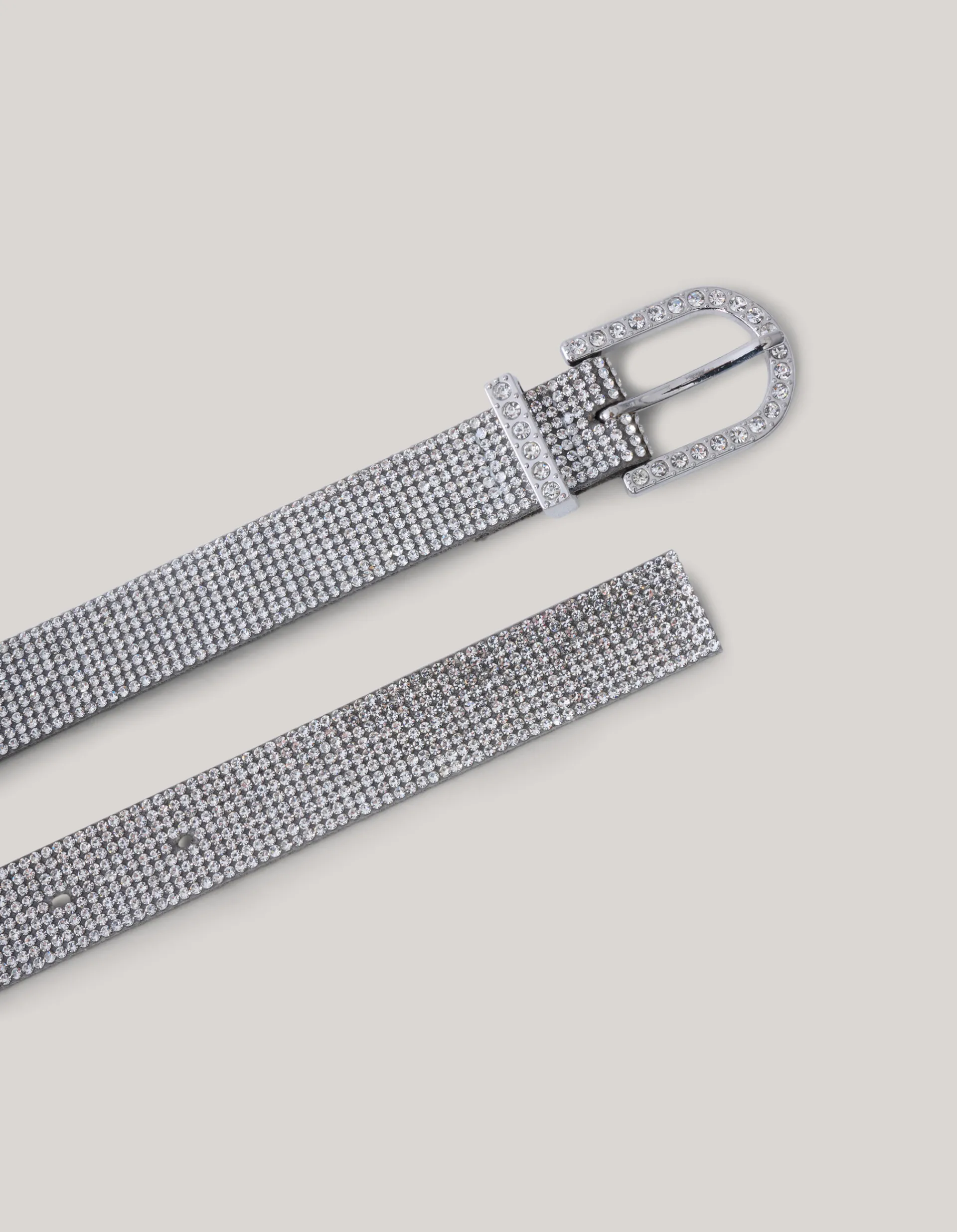 Shoeby Strass Riem Zilver< Riemen