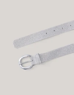 Shoeby Strass Riem zilver<DAMES Riemen