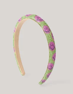 Shoeby Strass Smile Haarband Groen< Haaraccessoires