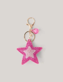 Shoeby Strass Ster Sleutelhanger Roze< Sleutelhangers