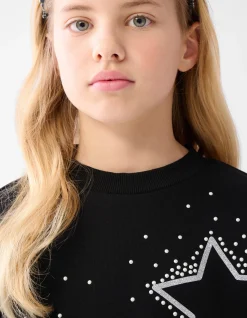 Shoeby Strass Sterren Sweater Zwart< Sweaters En Hoodies