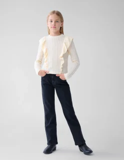 Shoeby Strass Straight Leg Jeans Zwart< Jeans