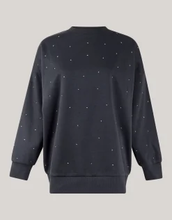 Shoeby Strass Sweater Donkergrijs<DAMES Truien En Sweaters