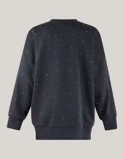 Shoeby Strass Sweater Donkergrijs<DAMES Truien En Sweaters