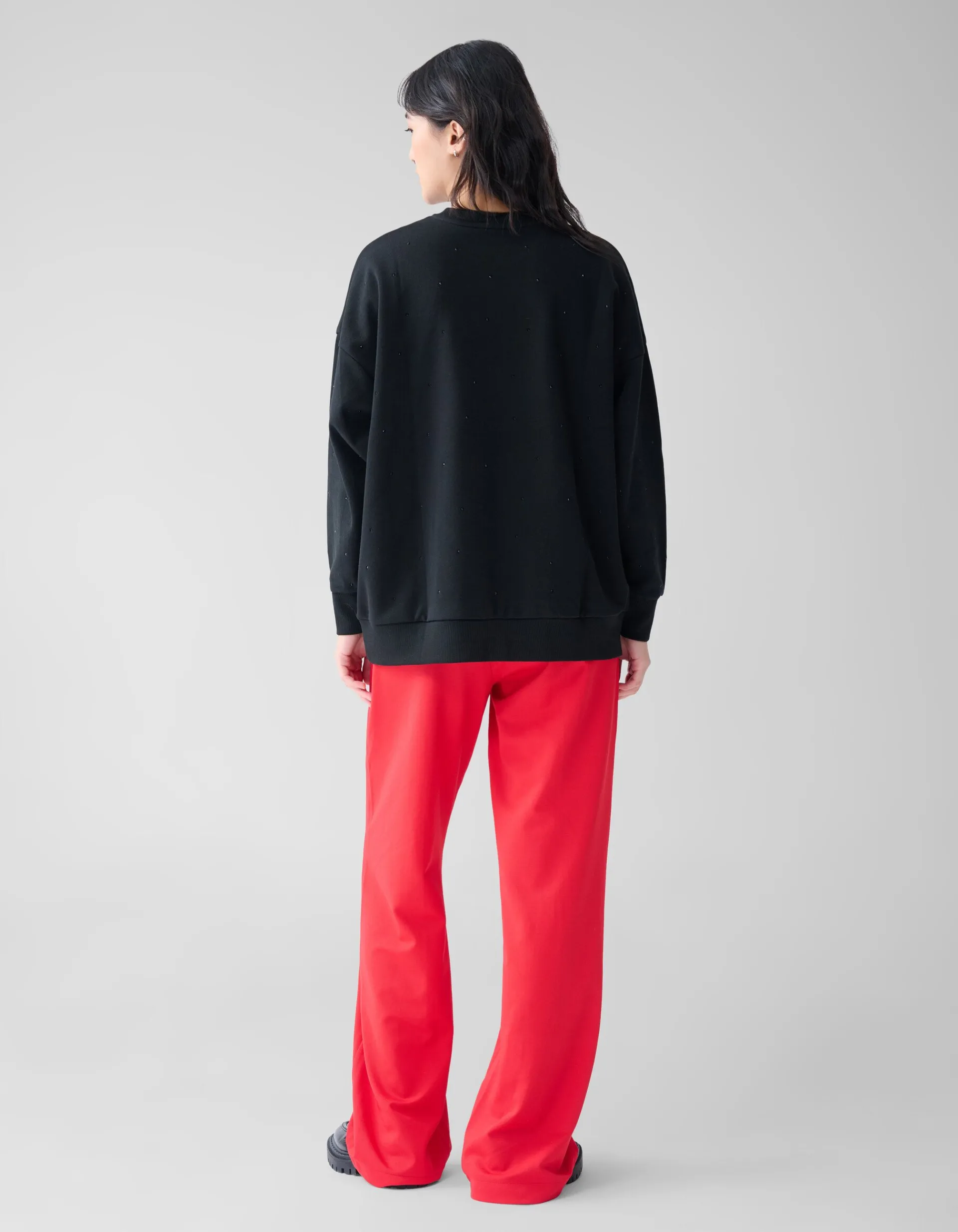 Shoeby Strass Sweater Zwart<DAMES Truien En Sweaters