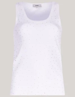 Shoeby Strass Tanktop Wit<DAMES Tops