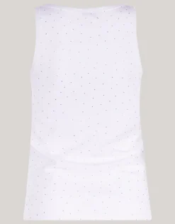 Shoeby Strass Tanktop Wit<DAMES Tops