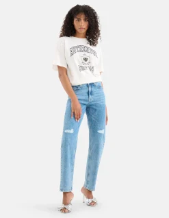 Shoeby Strass Tapered Fit Jeans By Fred<DAMES Jeans