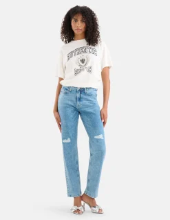 Shoeby Strass Tapered Fit Jeans By Fred<DAMES Jeans