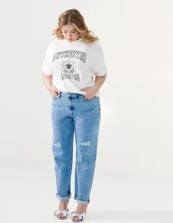 Shoeby Strass Tapered Fit Jeans By Fred<DAMES Jeans