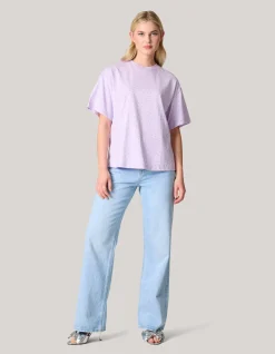 Shoeby Strass T-shirt Lichtpaars<DAMES T-Shirts