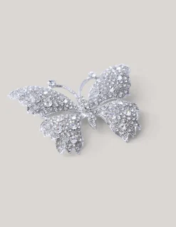 Shoeby Strass Vlinder Broche Zilver<DAMES Broches